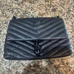 Rebecca Minkoff Black Quilted Leather Shoulder Bag